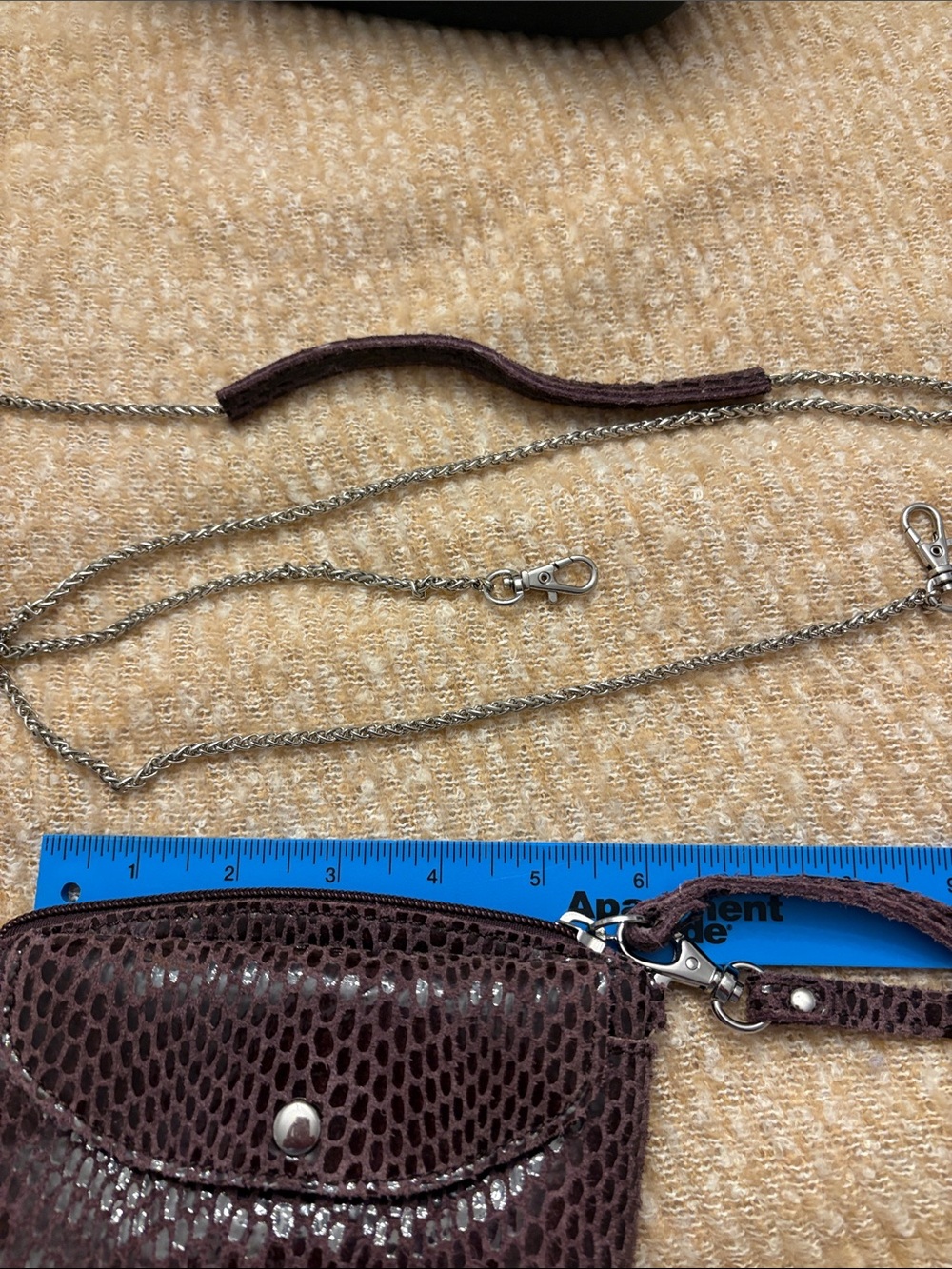 Sorial Purple Textured Mini Chain Crossbody